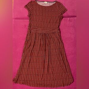 Boden Amelie Dress Red/Navy EUC US 8 R